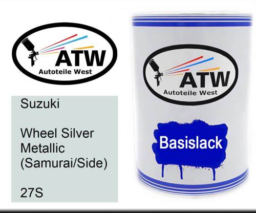 Suzuki, Wheel Silver Metallic (Samurai/Side), 27S: 500ml Lackdose, von ATW Autoteile West.